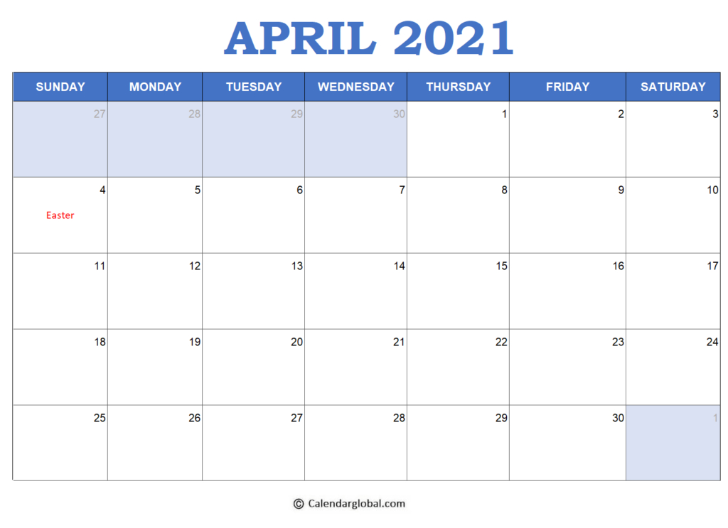 2021 Excel Calendar Templates: Free Printable Monthly