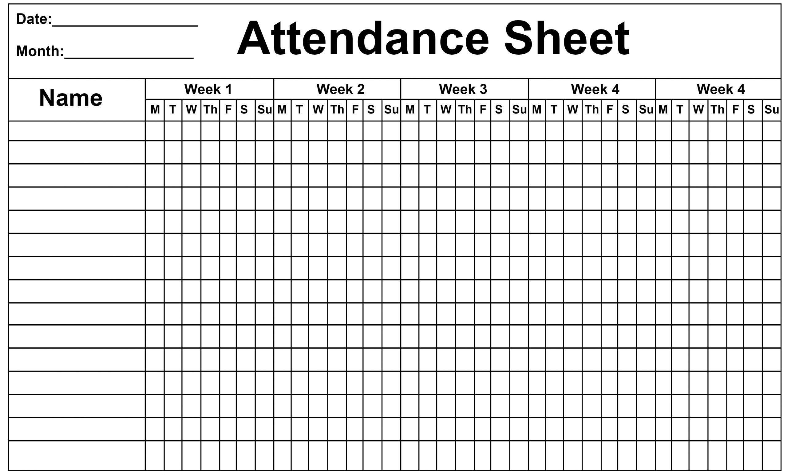 2021 Printable Attendance Tracker | Calendar Template
