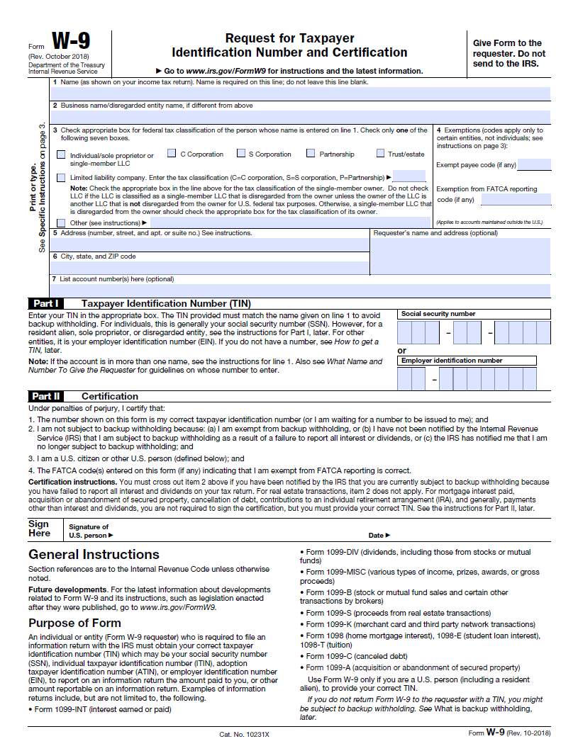 2021 W-9 Form Pdf | Example Calendar Printable