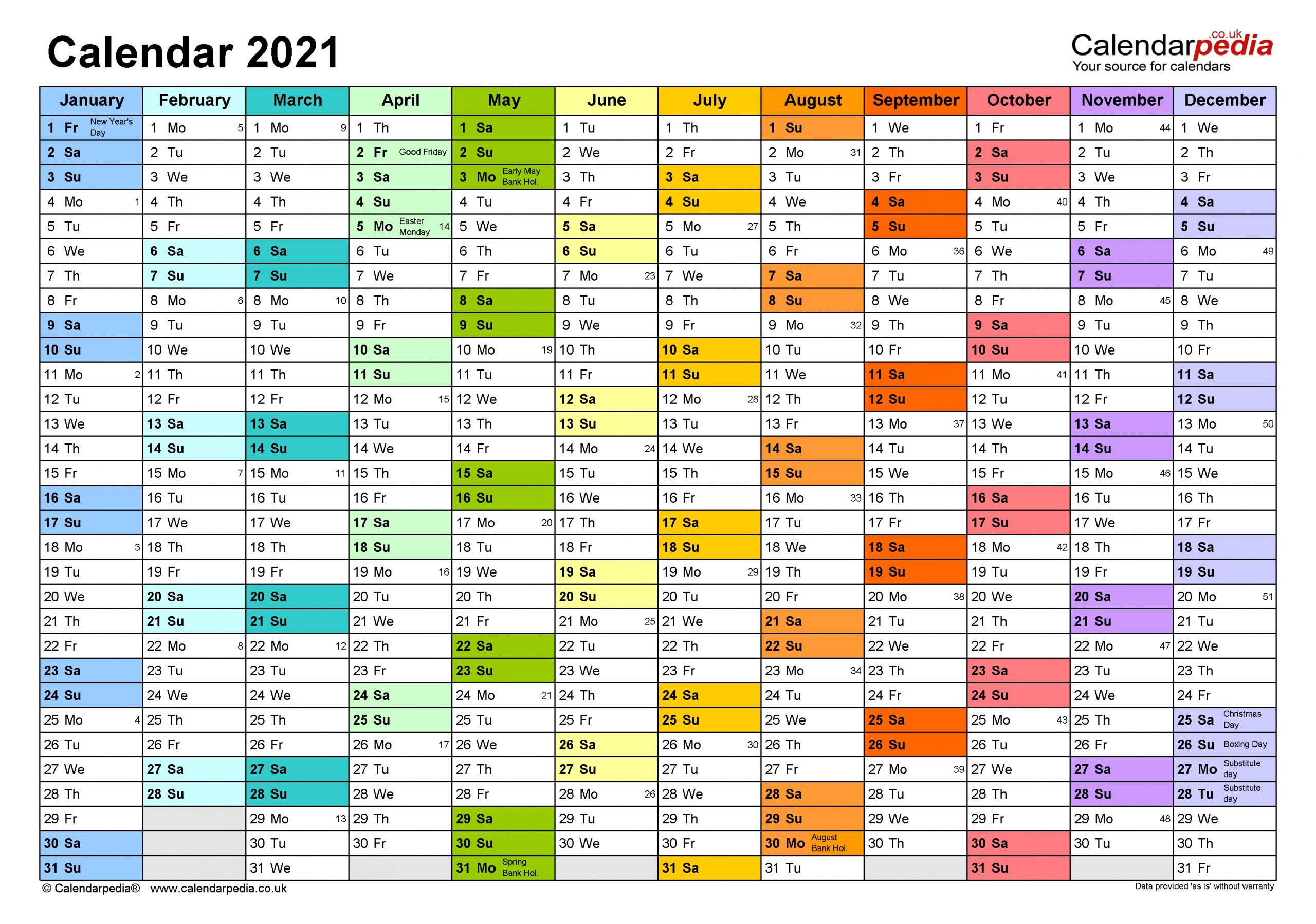 Calendar 2021 Excel | Month Calendar Printable
