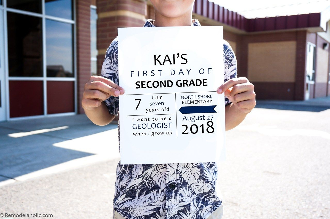 Editable Printable First Day Of School Signs (2020-2021