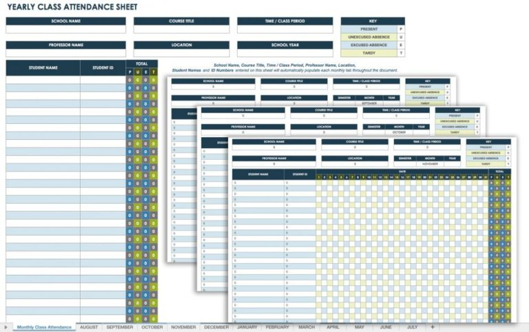Employee Attendance Calendar 2021 - Free Tracker Pdf Excel