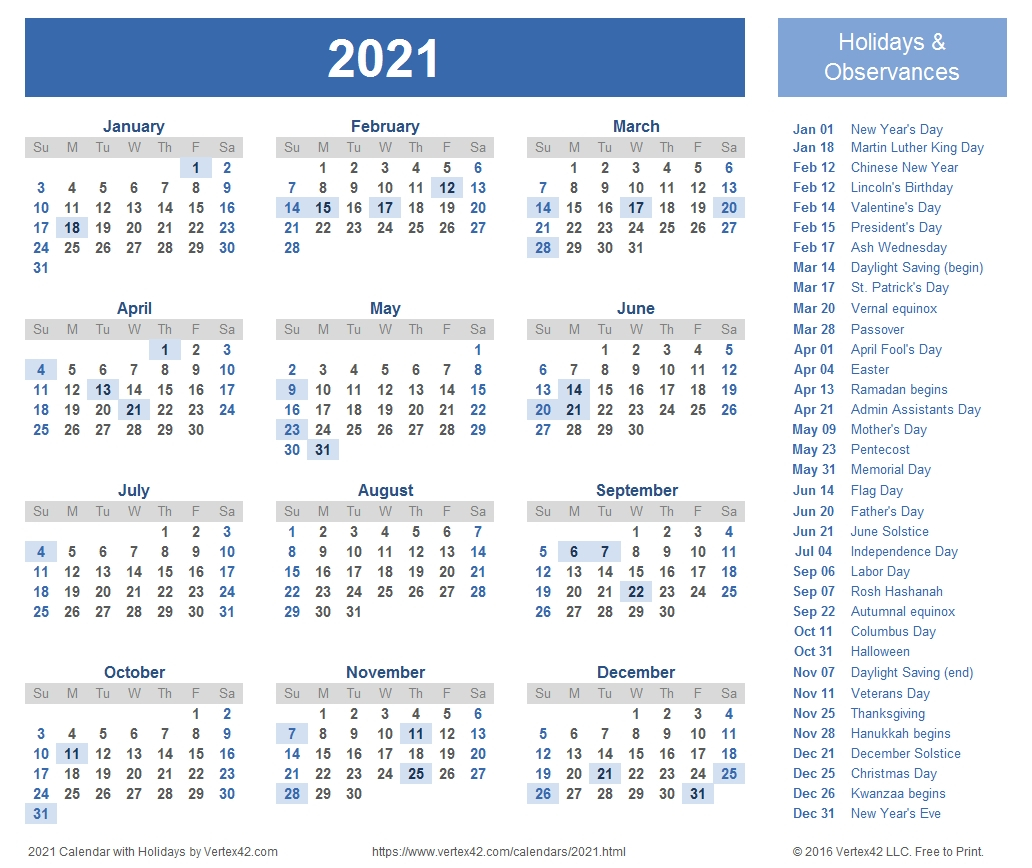 Fill In The Blank Calendar 2021 - Template Calendar Design