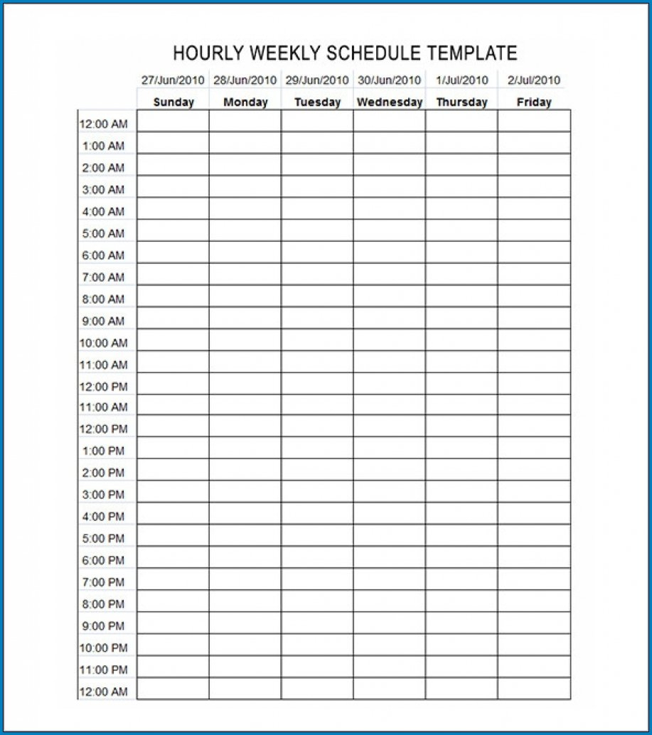 Free Fillable Weekly Schedule Templates :-Free Calendar