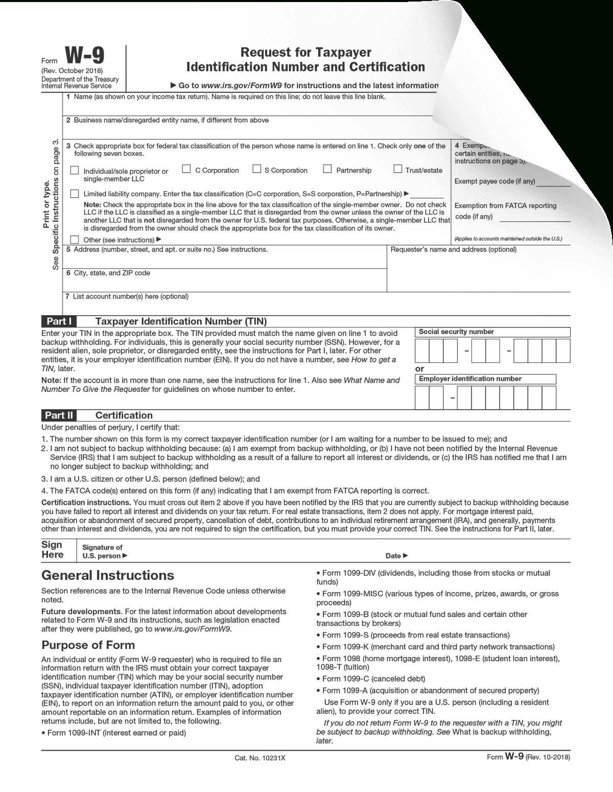 Irs W-9 Form 2021 Printable Pdf | Calendar Printable Free