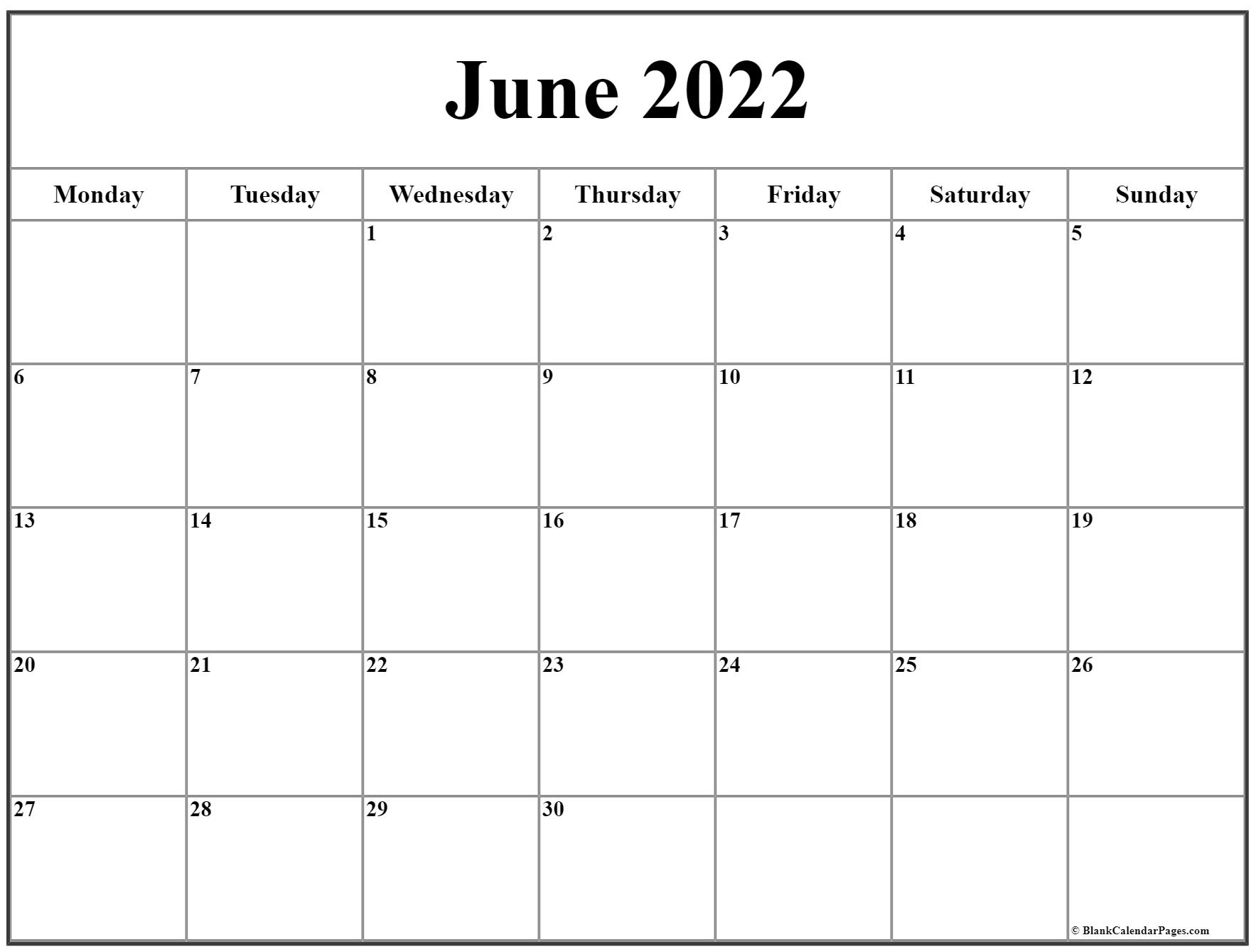 Monday To Sunday Planner | Ten Free Printable Calendar