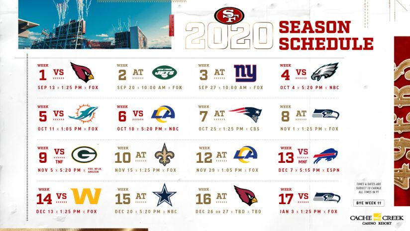 Packers Schedule 2020 Printable : Bucs Open With Saints