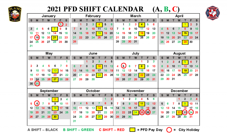 Pfr Shift Calendar - Plano Fire-Rescue Associates