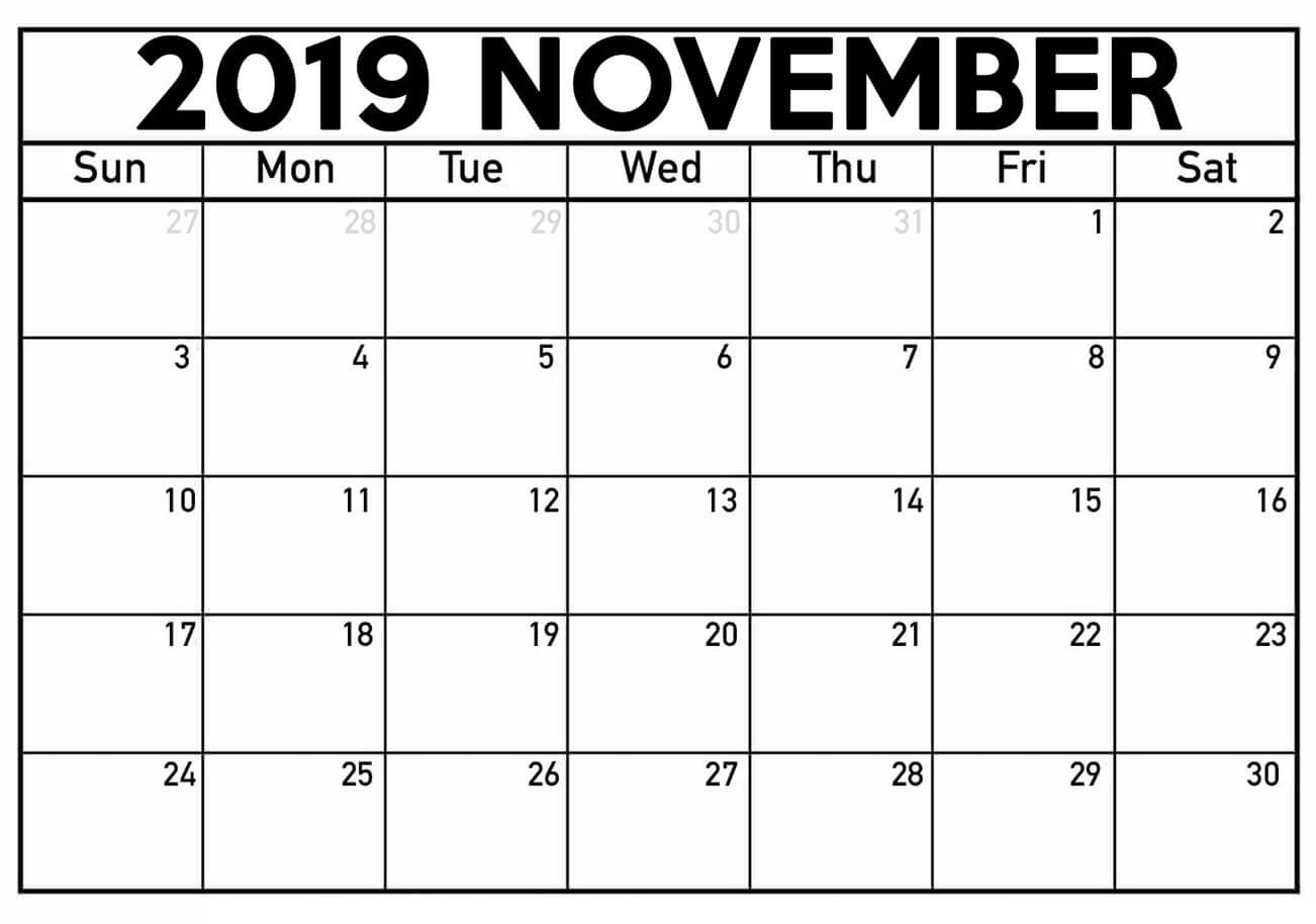 Printable Calendar With Big Blocks | Calendar Template 2021