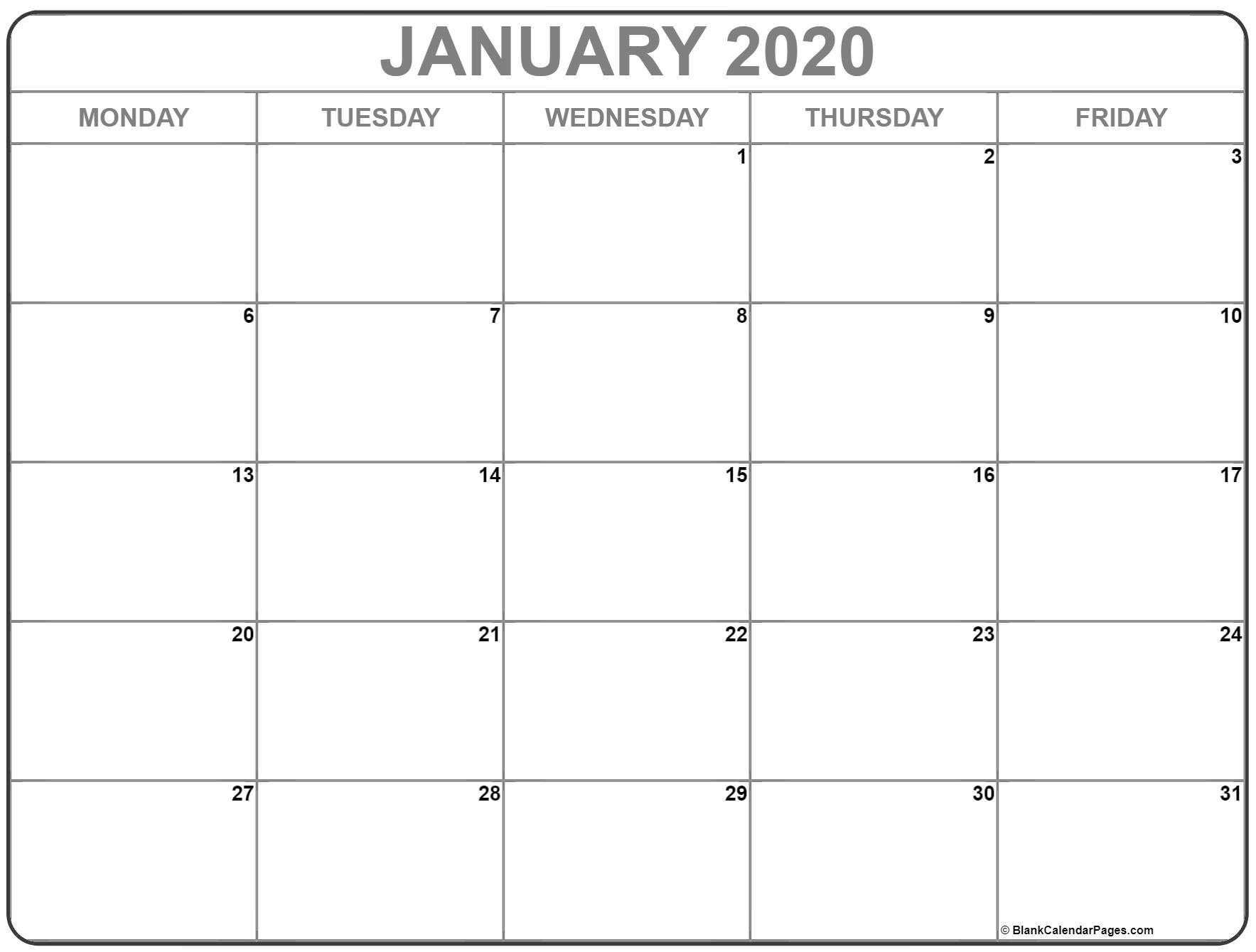 Printable Monday Thru Sunday Calendar For Word | Ten Free Printable Calendar 2020-2021