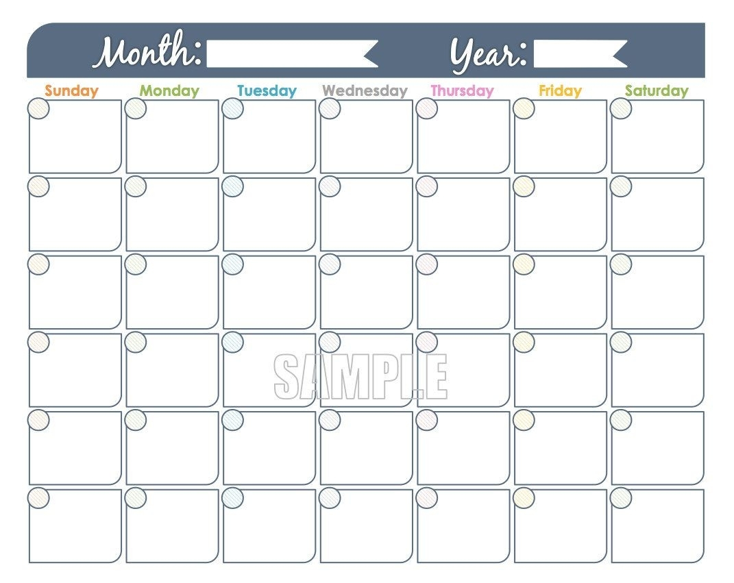 Printable Monthly Calendar That I Can Edit | Calendar