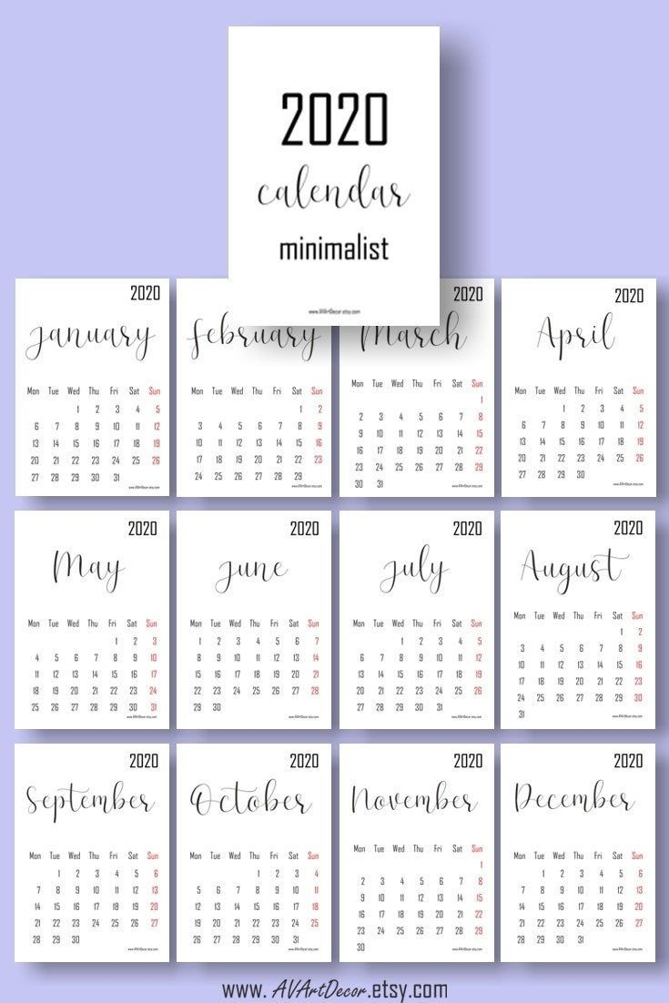 Printable Pocket Calendars 2021 | Calendar Template Printable