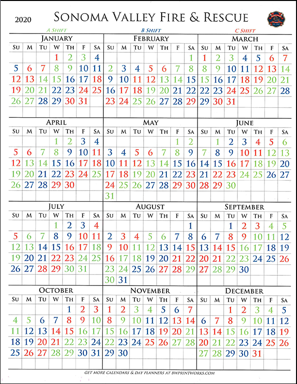 Svfra Shift Calendar