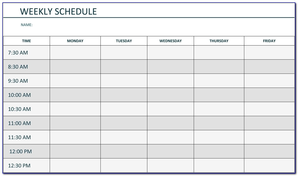 Agenda Monday To Friday | Ten Free Printable Calendar 2020