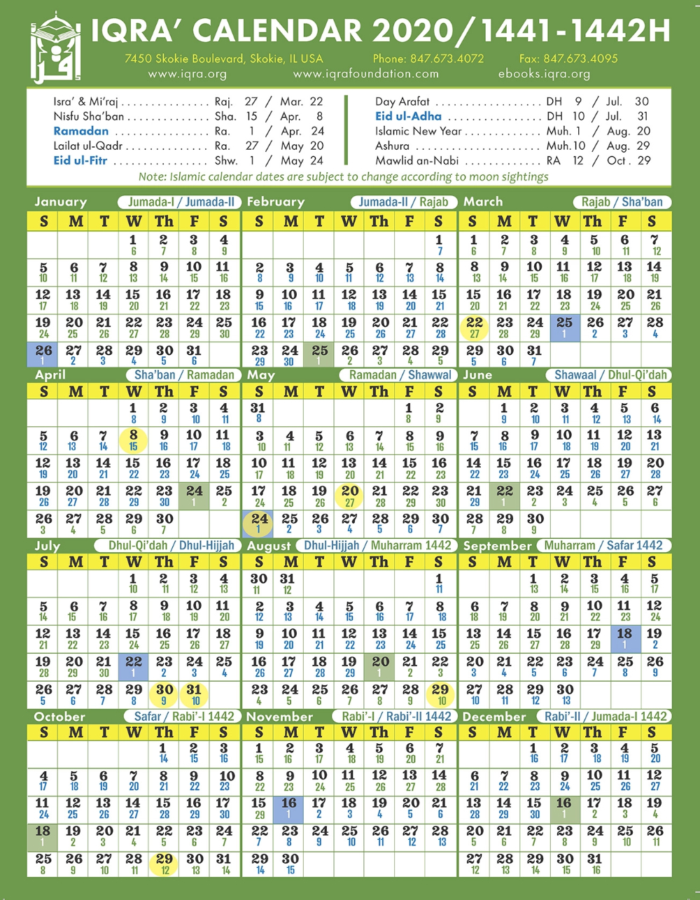 20+ Calendar 2021 With Islamic Dates - Free Download
