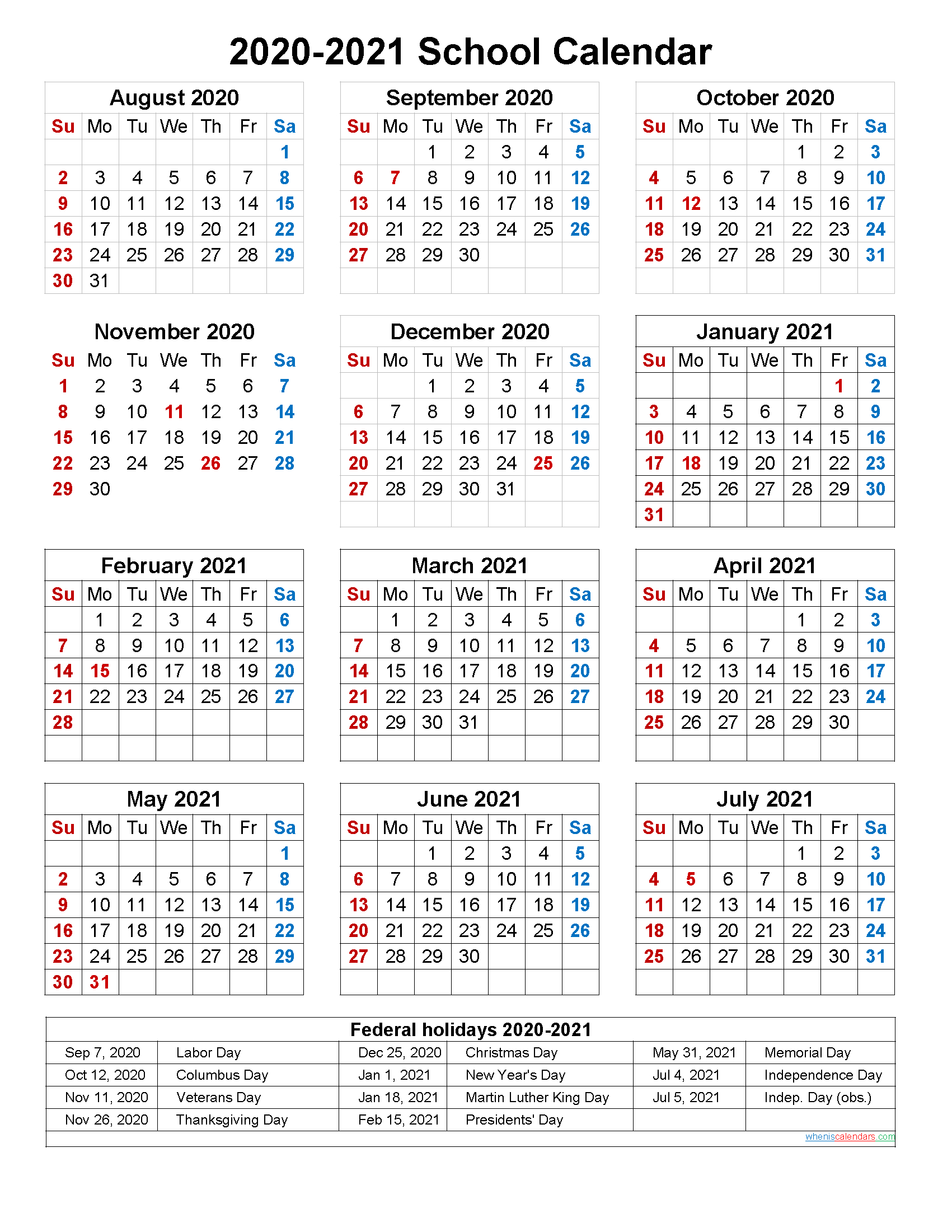 20+ New Zealand Calendar 2021 - Free Download Printable