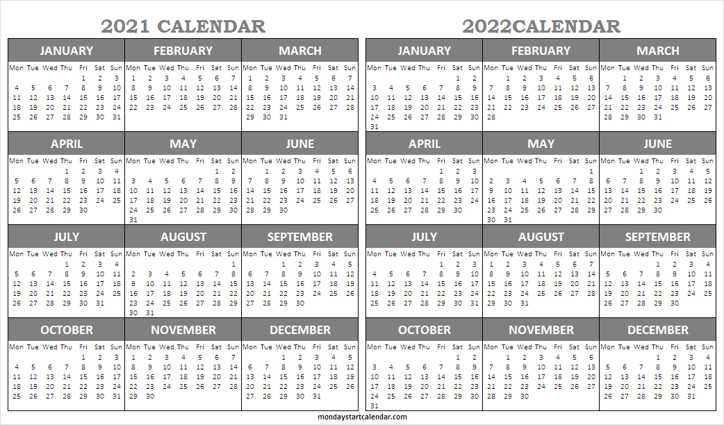 2021-2022 Academic Calendar - Blank Calendar Template 2021