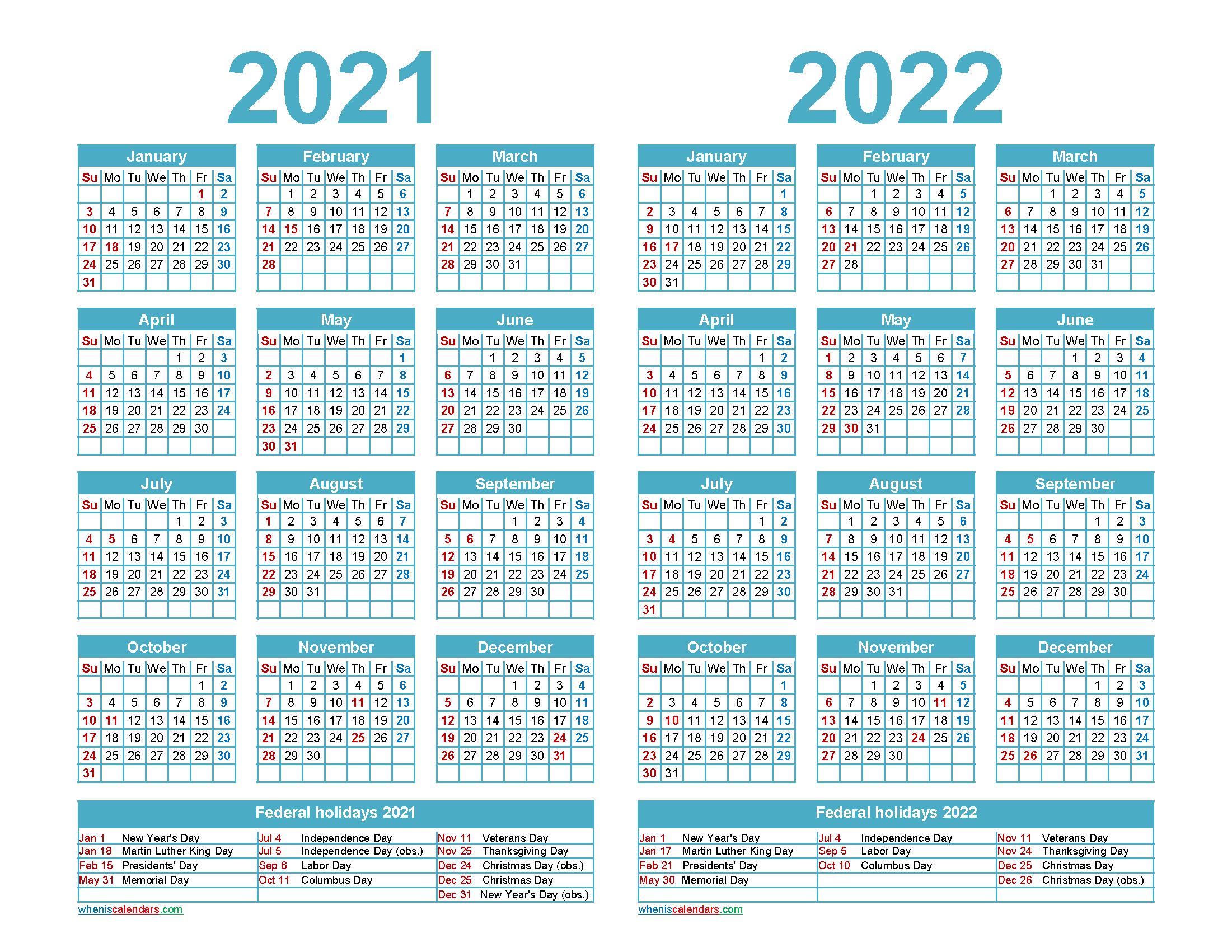 2021 2022 Calendar Download | 2021 Calendar