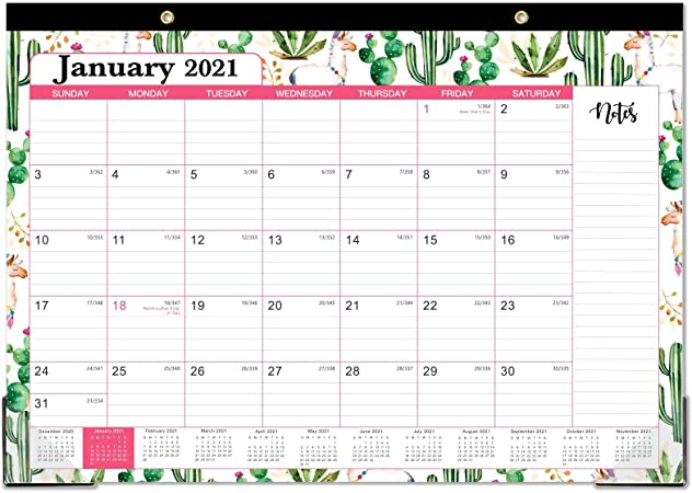 2021-2022 Desk Calendar - 2021-2022 Desk Wall Calendar, 18