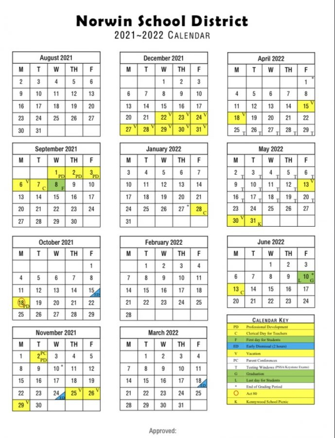 2021-2022 School Year Calendar - Knight Krier