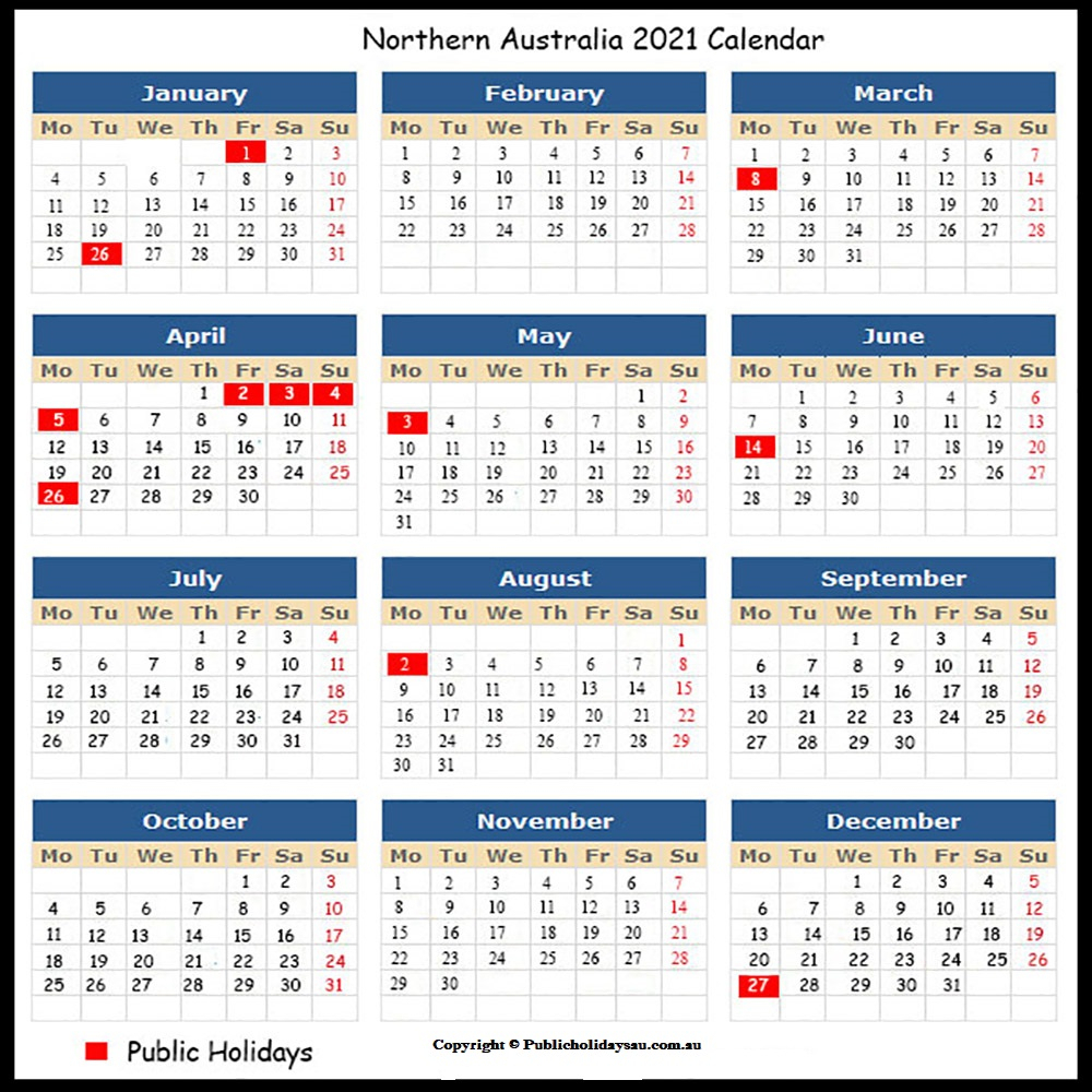 2021 Calendar For Nt Schools | Calendar 2021
