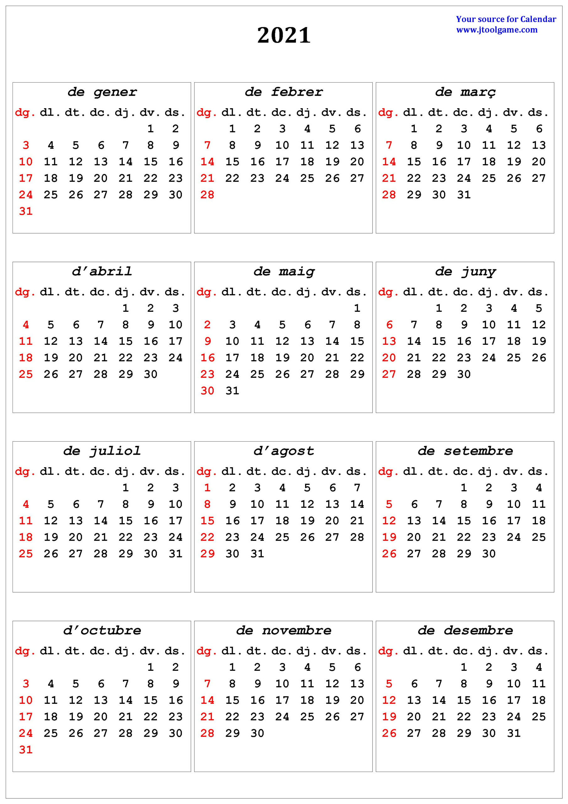 2021 Calendar - Printable Calendar With Usa Holidays