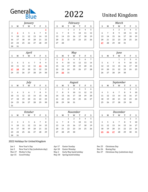2022 Calendar With Holidays Printable | Free Letter Templates