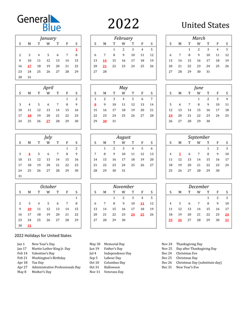 2022 Year Calendar Printable Pdf - Calendar 2021