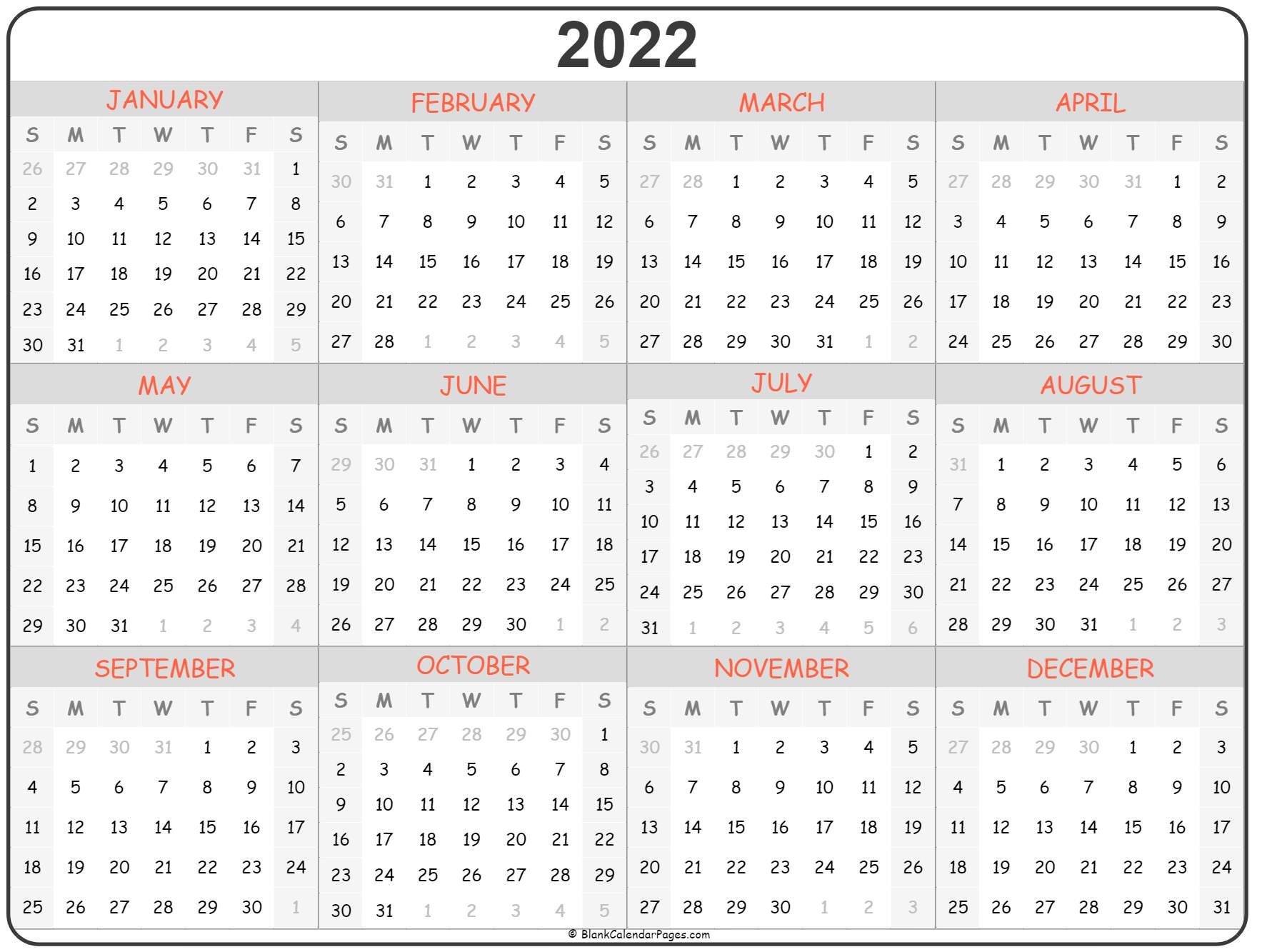 3 Year Calendar 2021 To 2022 Printable | Free Letter Templates