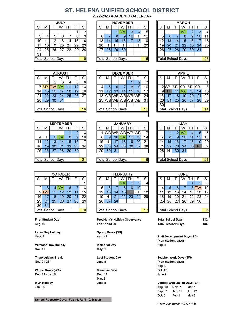 Academic Calendar / 2022-2023