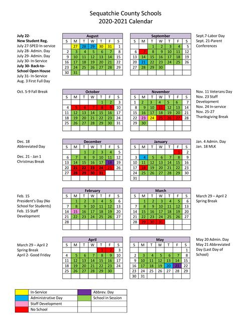 Bradley County Schools Calendar 2021 | Christmas Day 2020