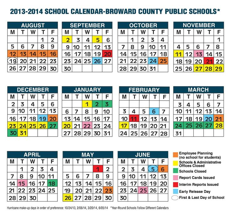 Broward County School Calendar 2022-23 Color - Summer Nail
