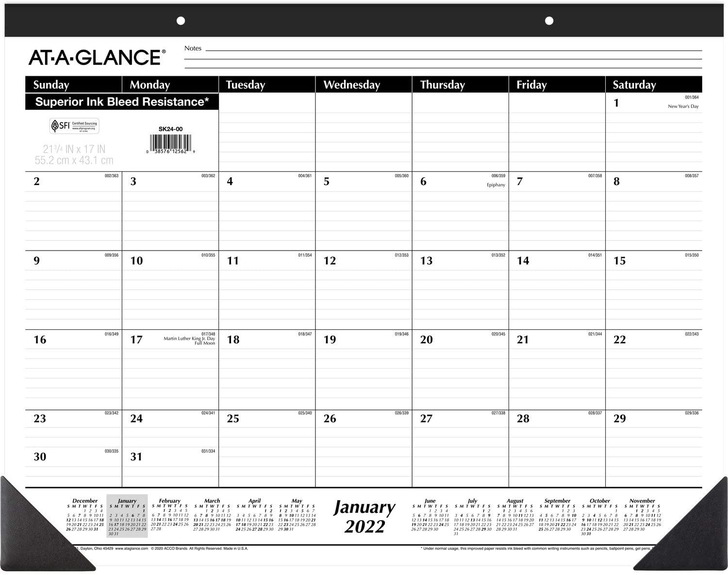 Buy 2022 Desk Calendar By At-A-Glance, Monthly Desk Pad