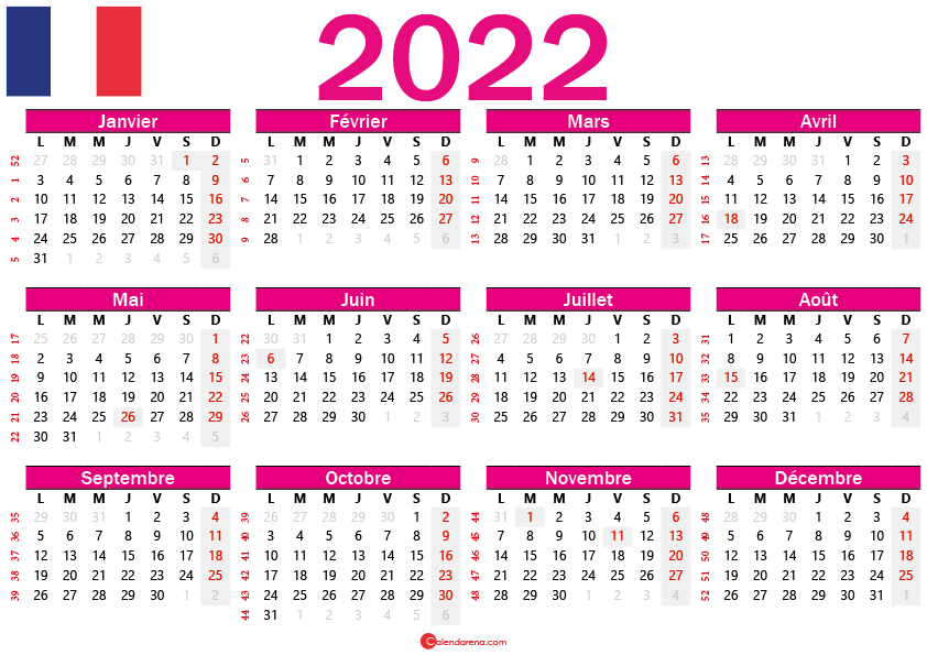 Calendrier 2022 Gratuit France In 2021 | Calendar