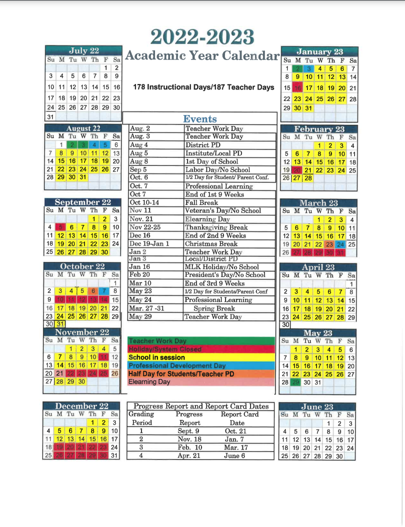Carroll County Ga Public Schools Calendar 2022-2023