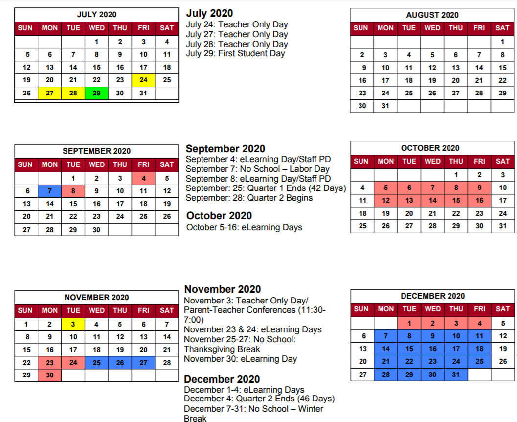 Clarke County School Calendar 2020 2021 | Printable