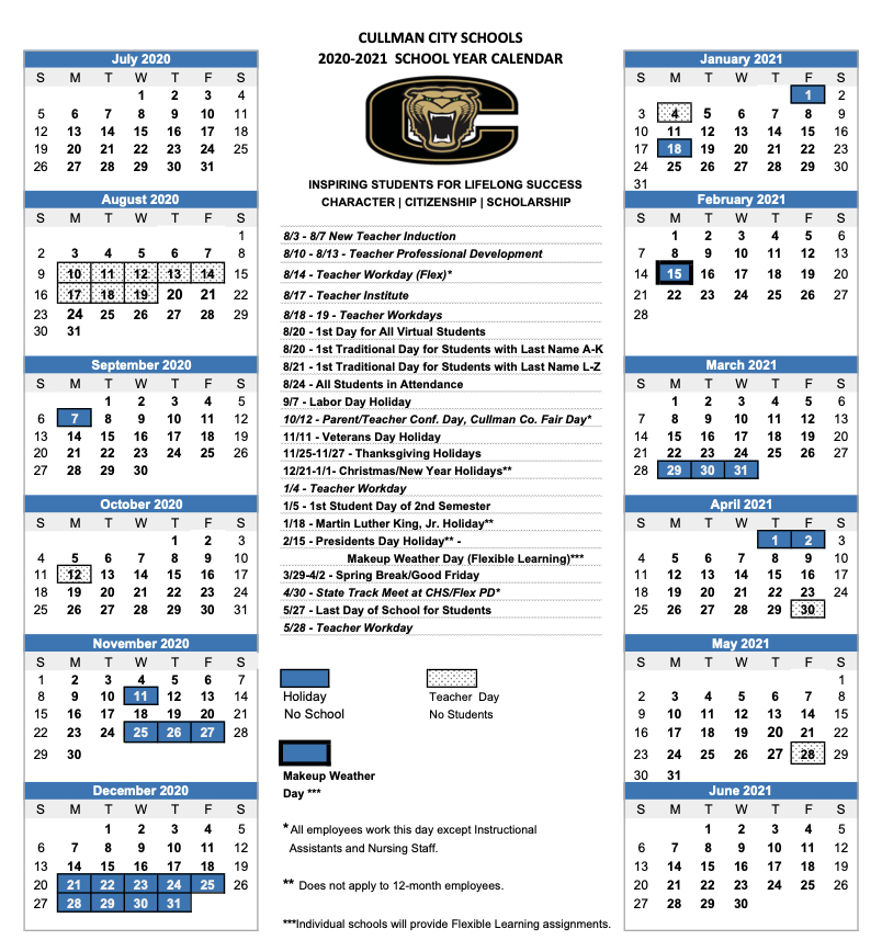 Cullman County Schools Calendar 2021 2022 | Calendar 2021