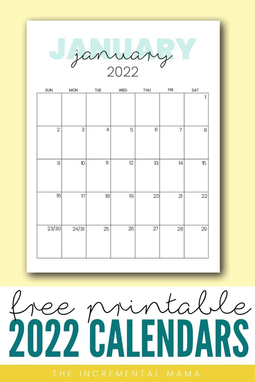 Cute 2022 Printable Calendar - 12 Free Printables To Get