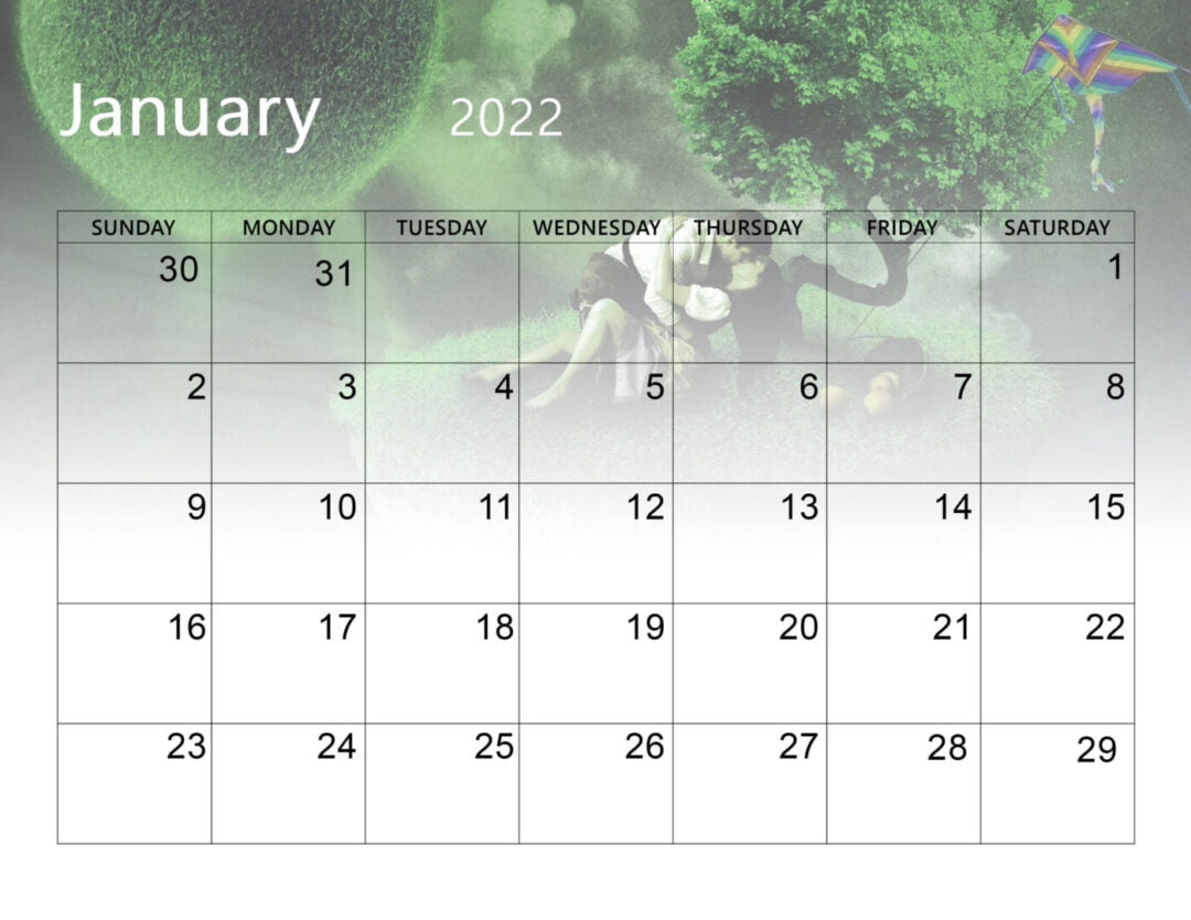 Cute January 2022 Calendar Desktop Wallpaper - Mycalendarlabs
