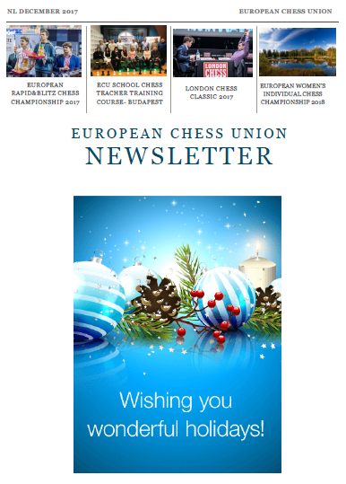 Ecu Newsletter December 2017 - European Chess Union