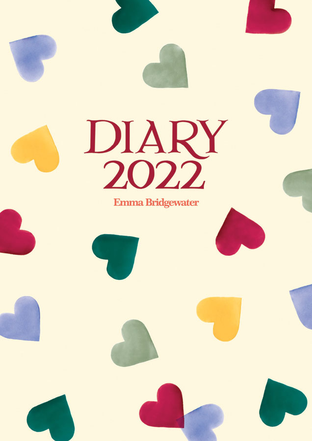 Emma Bridgewater, Polka Hearts A6 Diary - 2022 Desk Diary