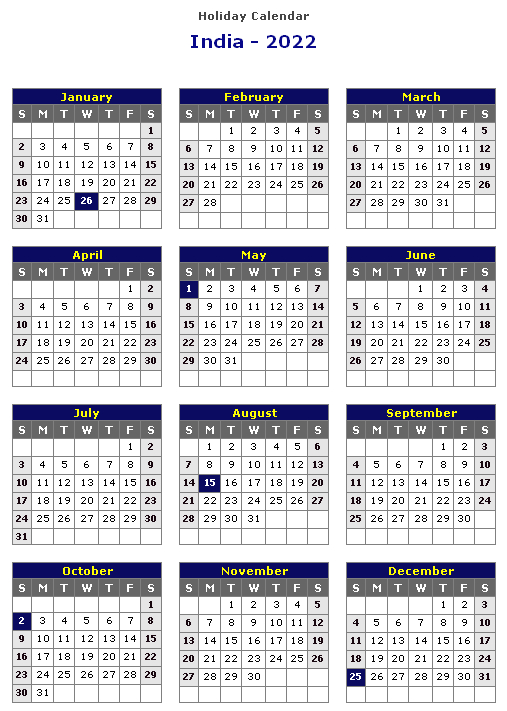 February 2022 Calendar With Holidays India - Draw-Crump