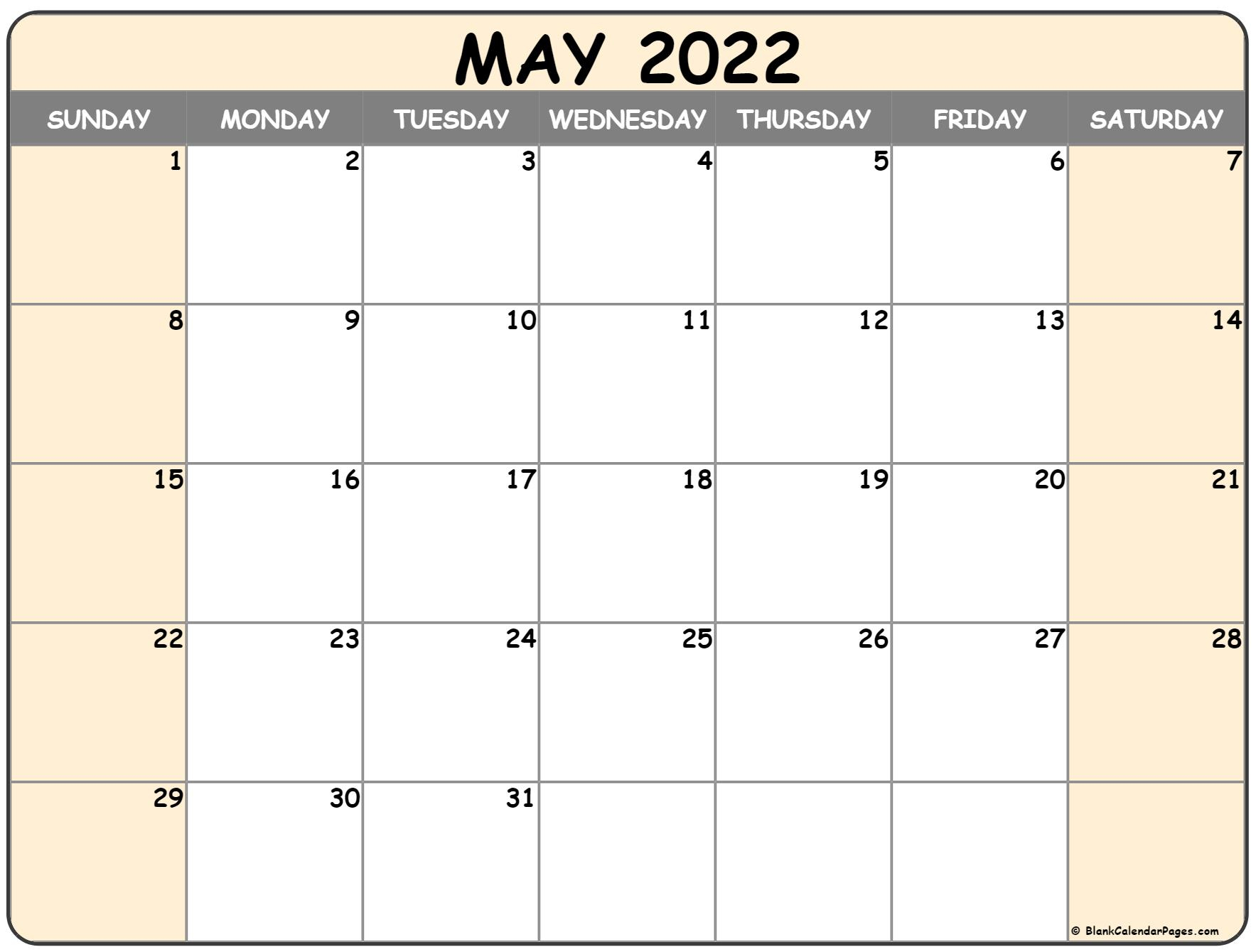 Free Printable 2022 Monthly Calendars | Printable Calendar