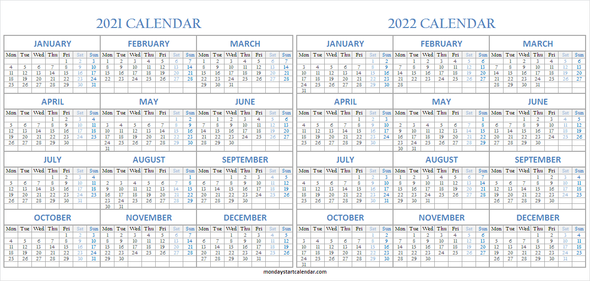 Free Printable Calendar 2021 To 2022 | Editable Calendar