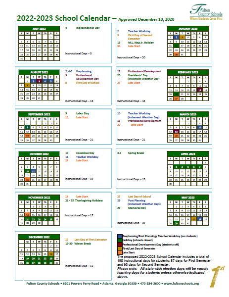 Fulton County Schools / Calendar