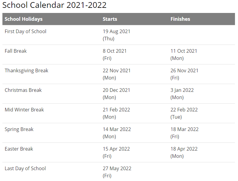 Georgetown University Academic Calendar 2021-2022 - Us