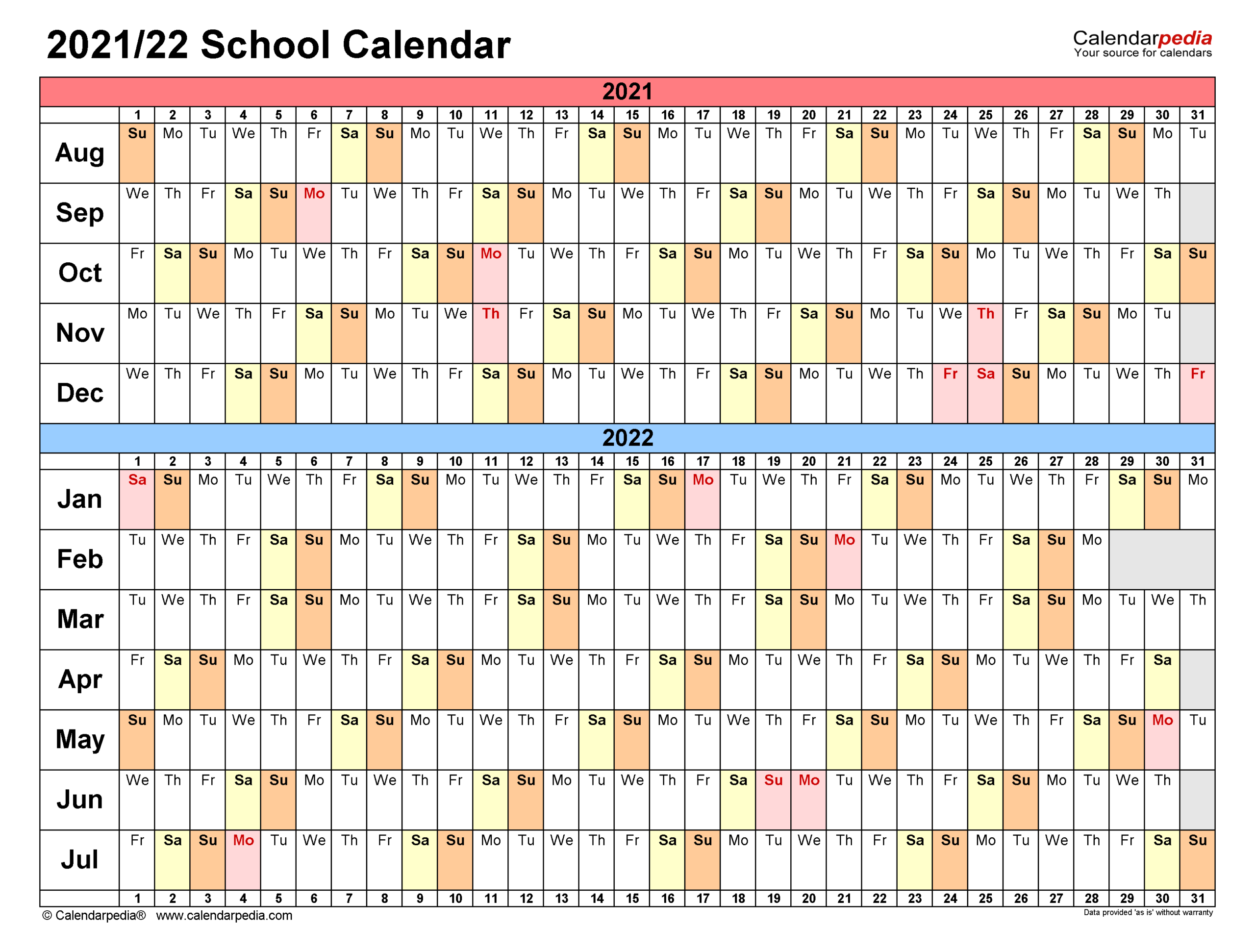 Granville County Schools Calendar 2021 2022 | Printable March