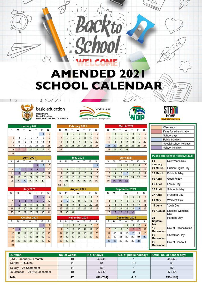 Here'S The Amended School Calendar For 2021 - Htxt.africa