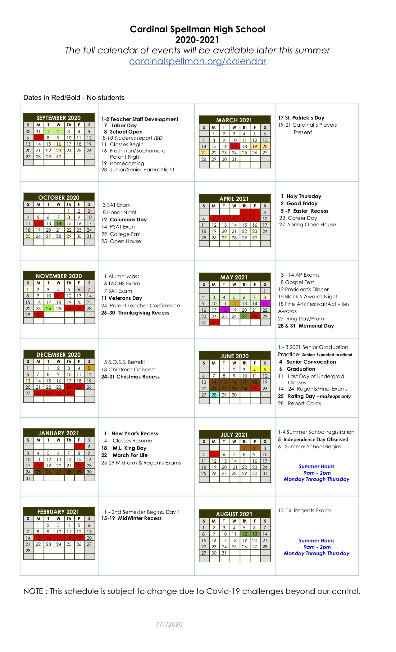 Hunter College Spring Calendar 2021 | 2021 Calendar