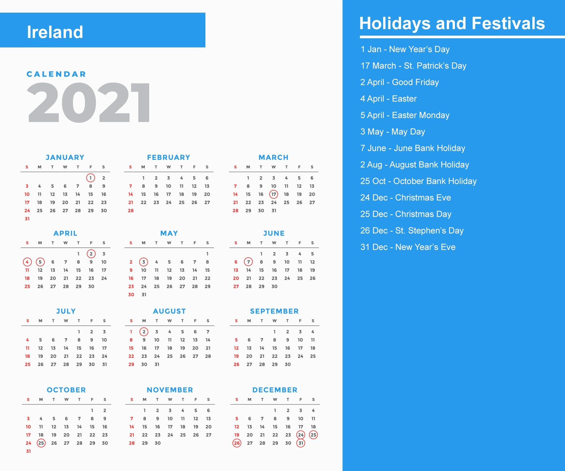 Ireland Holidays 2021 And Observances 2021
